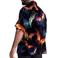 thumbnail image 3 of Bats Men's Short Sleeve Beach Shirts Hawaiian Button Down Casual Summer Printed Unisex Top, 3 of 6