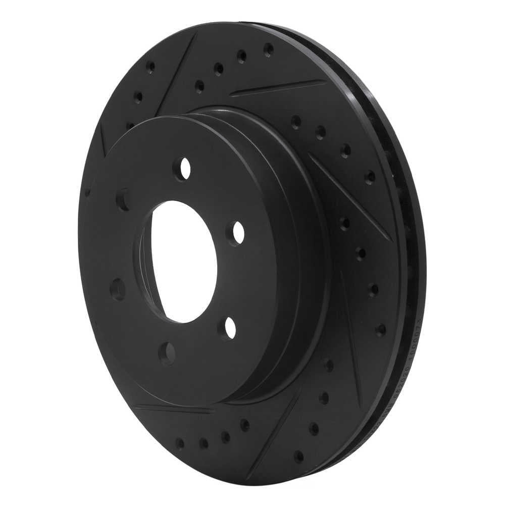 Dynamic Friction Company 633-40084L DFC Brake Rotor - Drilled And Slotted - Black