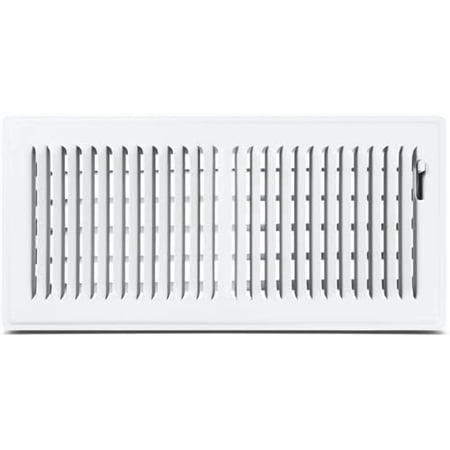Shoemaker 6x14 Floor Register &ndash; Soft White Heavy Duty Metal Floor Vent Cover for Home Floors - Premium Forced Air Vent Covers