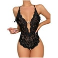 thumbnail image 2 of uublik Valentines Lingerie Set for Women Plus Size Babydoll Sexy Naughty Lace Bodysuit, 2 of 5