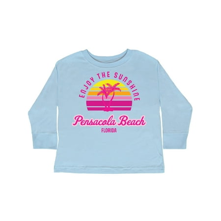 

Inktastic Summer Enjoy the Sunshine Pensacola Beach Florida in Pink Gift Toddler Boy or Toddler Girl Long Sleeve T-Shirt