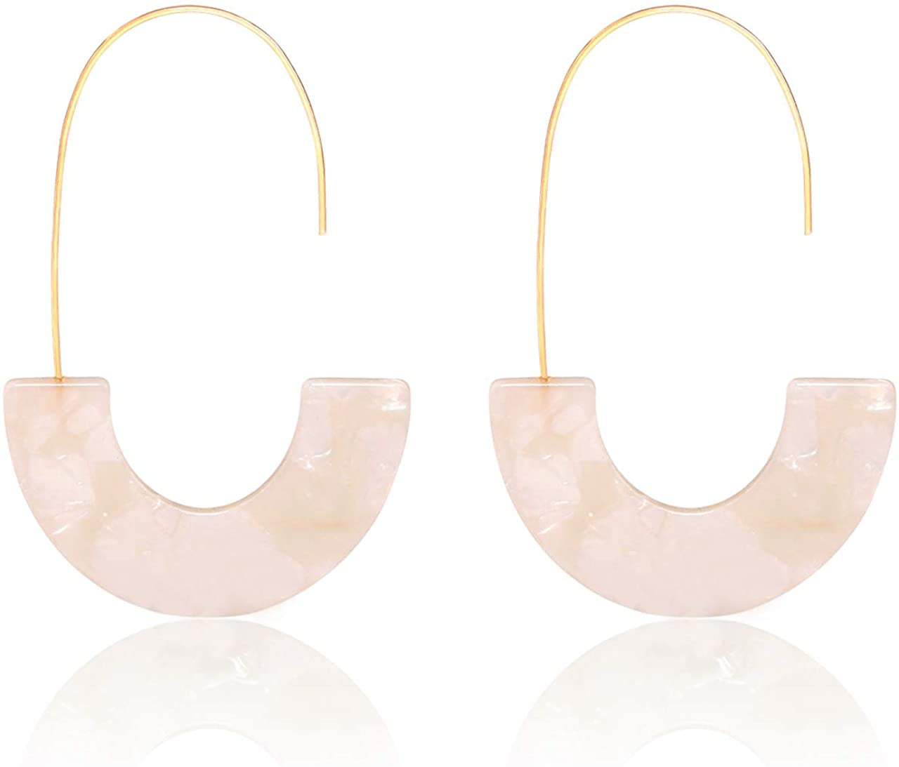 1 Pair Fashion Women Geometric Hook Acrylic Resin Drop Dangle Earrings Jewelry 