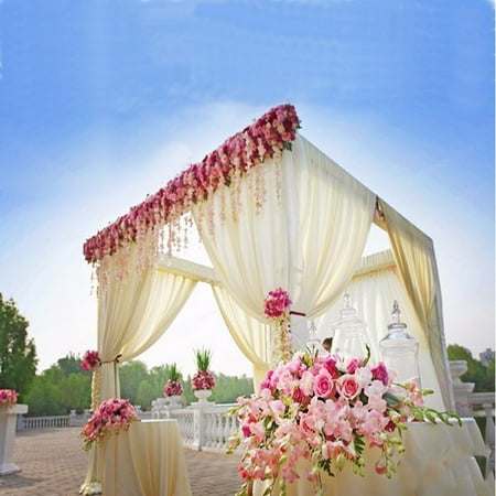 Image of Efavormart 4 Post Height Adjustable Canopy Chuppah Mandap Wedding Photo - Hardware Kit Only