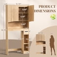 thumbnail image 6 of Ktaxon Large Fluted Over the Toilet Bathroom Storage Cabinet Space Saver, Oak, 6 of 20