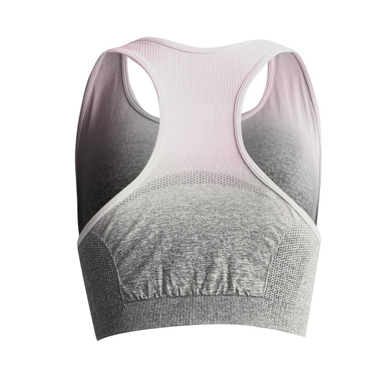 HAPIMO Savings Sports Bras for Women Workout Activewear Bra Running Padded  Bralette Athletic Yoga Vest Cozy Stretch Elastic Gathered Without Steel  Rings White L 