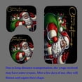 thumbnail image 4 of 4PCS African American Afro Black Santa Claus Shower Curtain Set, Xmas Gifts Winter Holiday New Year Christmas Bathroom Decor, Waterproof Fabric Black Shower Curtain, Non-slip Bath Mat, 4 of 7