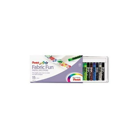 Fabric Pastel Dye Sticks, Assorted, 15/Set