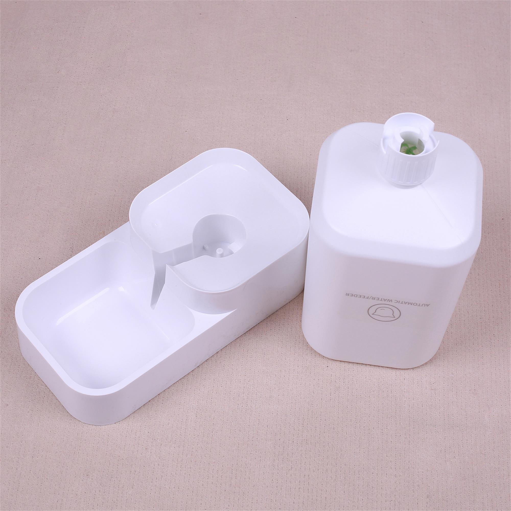 Pefilos Automatic Pets Feeder and Water Dispenser Set, Plastic Pet Dog Food Bowl for Small Medium Dogs Cats, 4.6 lbs Dog Bowl and 1.8 gal Water Bowls, White Pefilos Automatic Pets Feeder and Water Dispenser Set, Plastic Pet Dog Food Bowl for Small Medium Dogs Cats, 4.6 lbs Dog Bowl and 1.8 gal Water Bowls, White