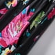 thumbnail image 4 of Gibobby Mono Ajustado de Verano Mono corto floral sin mangas para mujer, ropa de salón, mono con bolsillos sueltos de una pieza(Negro， XL), 4 of 5