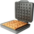 thumbnail image 6 of Building Brick Electric Waffle Maker- GREY with 2 Construction Eating Plates- Cook Fun Buildable Gingerbread Man Waffles in Minutes- Revolutionize Breakfast, 6 of 6