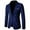 Blue, variant on Men's Slim Fit One Button Blazer Business Casual Side Vents Spring Polyester