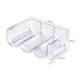 thumbnail image 3 of Piece Stackable Plastic Wine Rack Wine Bottle Holder Bottle Storage Fridge Bottle Shelf Wine Rack for Up to 3 Bottles in Total, Transparent, 3 of 5
