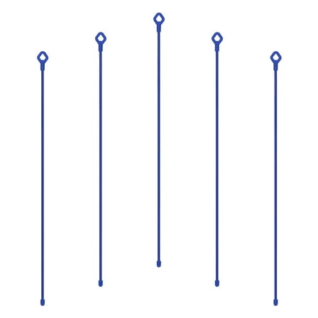 Uxcell Silicone Cable Ties, 18 Inch Reusable Twist Cable Ties Heavy Duty Bendable for Bundling Holding, 5 Pcs, Blue