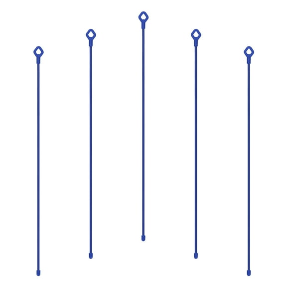 Uxcell Silicone Cable Ties, 18 Inch Reusable Twist Cable Ties Heavy Duty Bendable for Bundling Holding, 5 Pcs, Blue