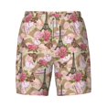 thumbnail image 4 of Lsque Mens Swim Trunks Rose Flowers Pattern - Bathing Suit Compression Liner - Beach Swim Shorts Swimwear - (S-3XL) - Stretch Quick Dry -3X-Large, 4 of 9
