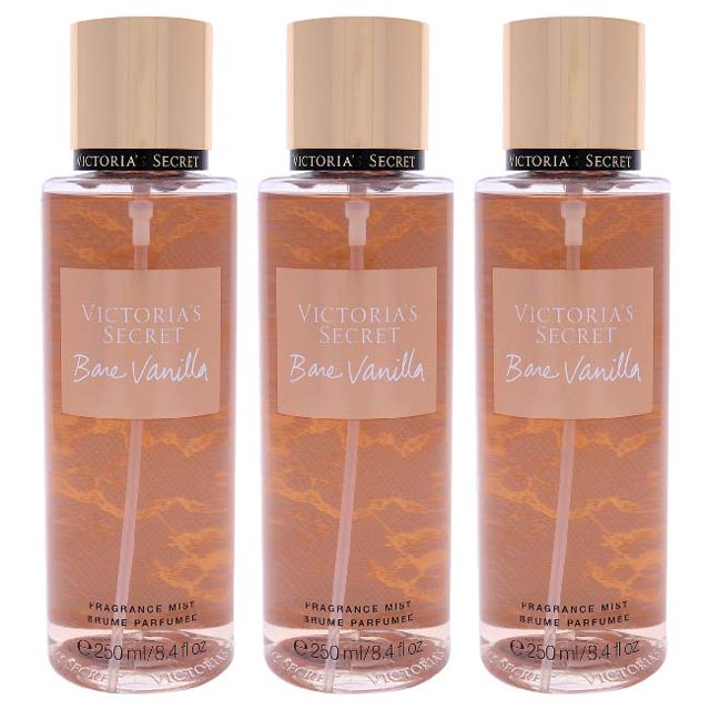 Bare Vanilla par Victoria's Secret pour Femmes - Bruine Parfumée de 8,4 oz - Lot de 3