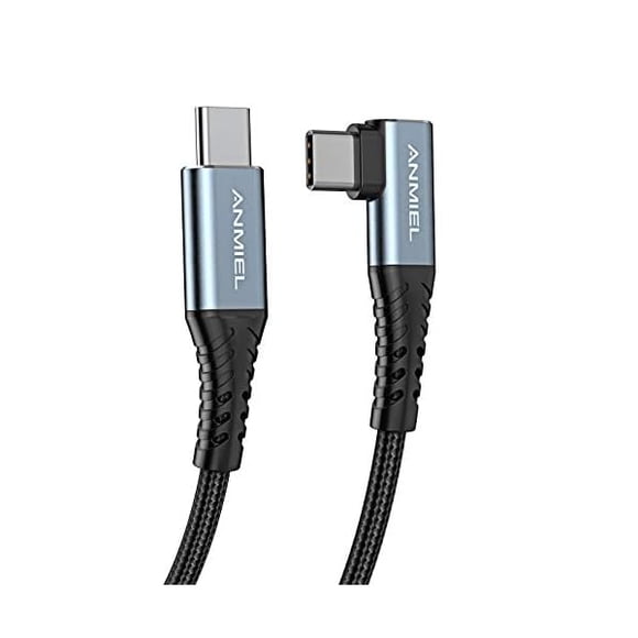 ccwonima USB C to USB C Cable 3M [100W 20V/5A] 90 Degree USB Type C Fast Charging Cable PD Fast Charging Cord for iPhone 15,MacBook iPad Pro2020,Huawei MateBook,Samsung Galaxy S20 S10,Pixel etc