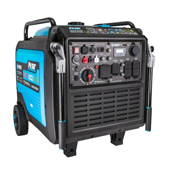 Pulsar 10,500 Watt Gasoline, Propane, and Natural Gas Tri-Fuel Portable Inverter Generator with Remote Start