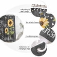 thumbnail image 3 of You Are My Sunshine Bathroom Shower Curtains with 12 Hooks Polyester Waterproof Shower Curtain for Stalls&Bathtubs Yellow Sunflowers Cute Bees Heart Dark Gray Decorative Bathroom Curtain 36x72 Inches, 3 of 9