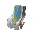 thumbnail image 4 of Earth Soft Flannel Fleece Blanket, Vibrant Globe of Earth in Heart Shape Love the World Care for Environment, Cozy Plush for Indoor and Outdoor Use, 70" x 90", Pale Blue Lime Green, by Ambesonne, 4 of 6