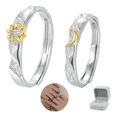 thumbnail image 1 of 2 Anillos De Sol Y Luna 925 Plata Para Pareja Promesa Regalo Xtellar Plateado Ajustable, 1 of 3