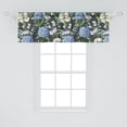 thumbnail image 2 of Ambesonne Spring Window Valance with Rod Pocket, Hydrangea Flowers Vintage, 54" x 12", Dark Green and Violet Blue, 2 of 2