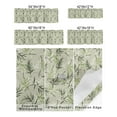 thumbnail image 3 of Kitchen Cafe Valance Curtain for Small Windows,Chinese Green Bamboo Leaves Print Rod Pocket Valances Watercolor Seamless Plant Foliage Window Treatment Panel for Living Room/Bedroom/Bathroom,42x12in, 3 of 9