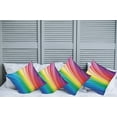 thumbnail image 2 of Ambesonne Modern Throw Pillow Cover 4 Pack, Psychedelic Stripes, 20", Magenta Blue, 2 of 5