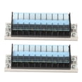 thumbnail image 3 of Bloque De Terminales De Tornillo, 660V 15A Bloque De Terminales Cubierta Transparente Impermeable Filas Dobles A Prueba De Polvo Para Sistemas De Distribución De Energía, 3 of 8
