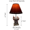 thumbnail image 2 of Urbalabs Western Cowboy Brown Teal Saddle Longhorn Roper End Table Standing Table Lamp Nightstands Living Room End Tables Lamps for Bedrooms Office (Brown Teal Saddle), 2 of 7