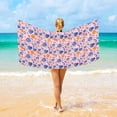 thumbnail image 3 of Oversized Beach Towel Extra Large Absorbent Microfiber Bath Towels Soft Quick Drying Colorful Seashells Seaweed 74"x37", 3 of 5