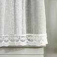 thumbnail image 3 of CHF Delicate Lace Valance & Tier Set Grey, 55" x 36", Adult, 3 of 4