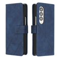 thumbnail image 2 of MonsDirect for 7.6 inch Samsung Galaxy Z Fold 4 2022 Case, Slim Suede Leather Stand Folio Cover with Auto Sleep/Wake Card Slots & Hand Strap Anti-Fall Protective Case for Galaxy Z Fold 4, Blue, 2 of 5