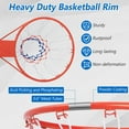 thumbnail image 6 of Costway 18" Basketball Rim Wall Door Mounted Basketball Hoop with All Weather Net Orange, 6 of 9
