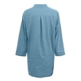 thumbnail image 5 of HJYCHN Stylish Women Denim Button Down Shirt Dress with Long Sleeves and Front Pockets for Everyday Wear Light Blue XXXXL, 5 of 5