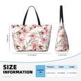 thumbnail image 4 of Xecao Lilies Flowers for versatile beach bag for women includes zipper pockets and waterproof material, ideal for vacations and adventures., 4 of 7