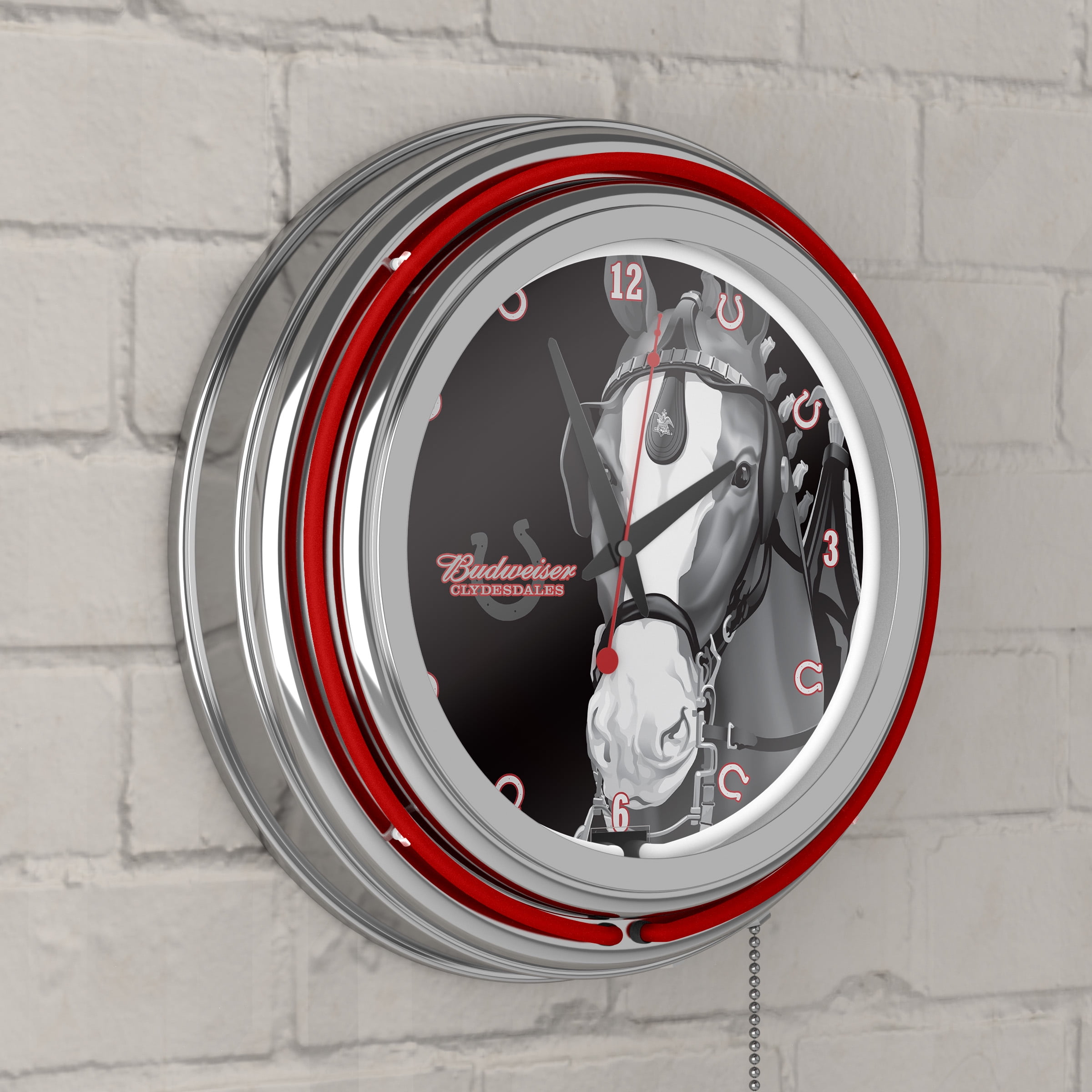 Budweiser ライト付き壁掛け時計 Budweiser バドワイザー ビンテージ 時計 壁掛け時計 ライト ビール
