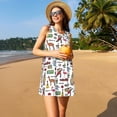 thumbnail image 3 of Daiia Retro Style Print Women's Dresses 2025 Trendy Short sleeve Dresses Casual Baggy Flowy Maxi Sun Dresses, 3 of 7
