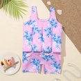 thumbnail image 2 of mgoYE Toddler Swimsuit with Hat for Boys Girls, Sleeveless Swim Suit|Light Purple 4-5 Years, 2 of 7