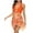 Orange, variant on HaoXianJian Women 's Swimsuits Swimdress High Waisted Crisscross Swimdress V-Neck Bathing Suits Print Tank Top Swimwear