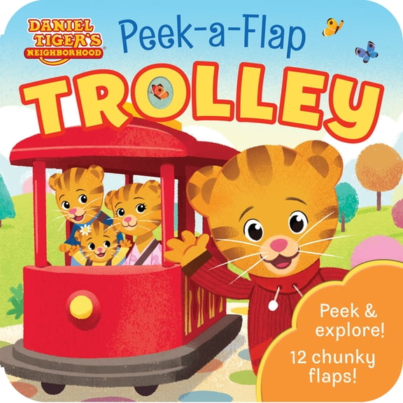 Peek-A-Flap Daniel Tiger Trolley, (Board Book)