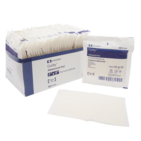 Abdominal Pad Curityâ„¢ Nonwoven Fluff 5 X 9 Inch Rectangle Sterile