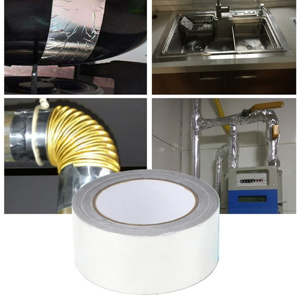 Cinta adhesiva de aluminio BuyWeek 50 mm x 30 m resistente al agua