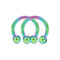 thumbnail image 1 of WREESH Nose Ring Hoop Magnetic Horseshoe Rings Stainless Steel Faux Septum Rings, 1 of 1