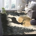 thumbnail image 4 of Area Rugs Indoor Non-Slip Rectangle Rug 5x8 Ft Elk Deer Forest Rug Rubber Backing Floor Mats Non Shedding Home Decor Carpet for Entryway Living Room, 4 of 8