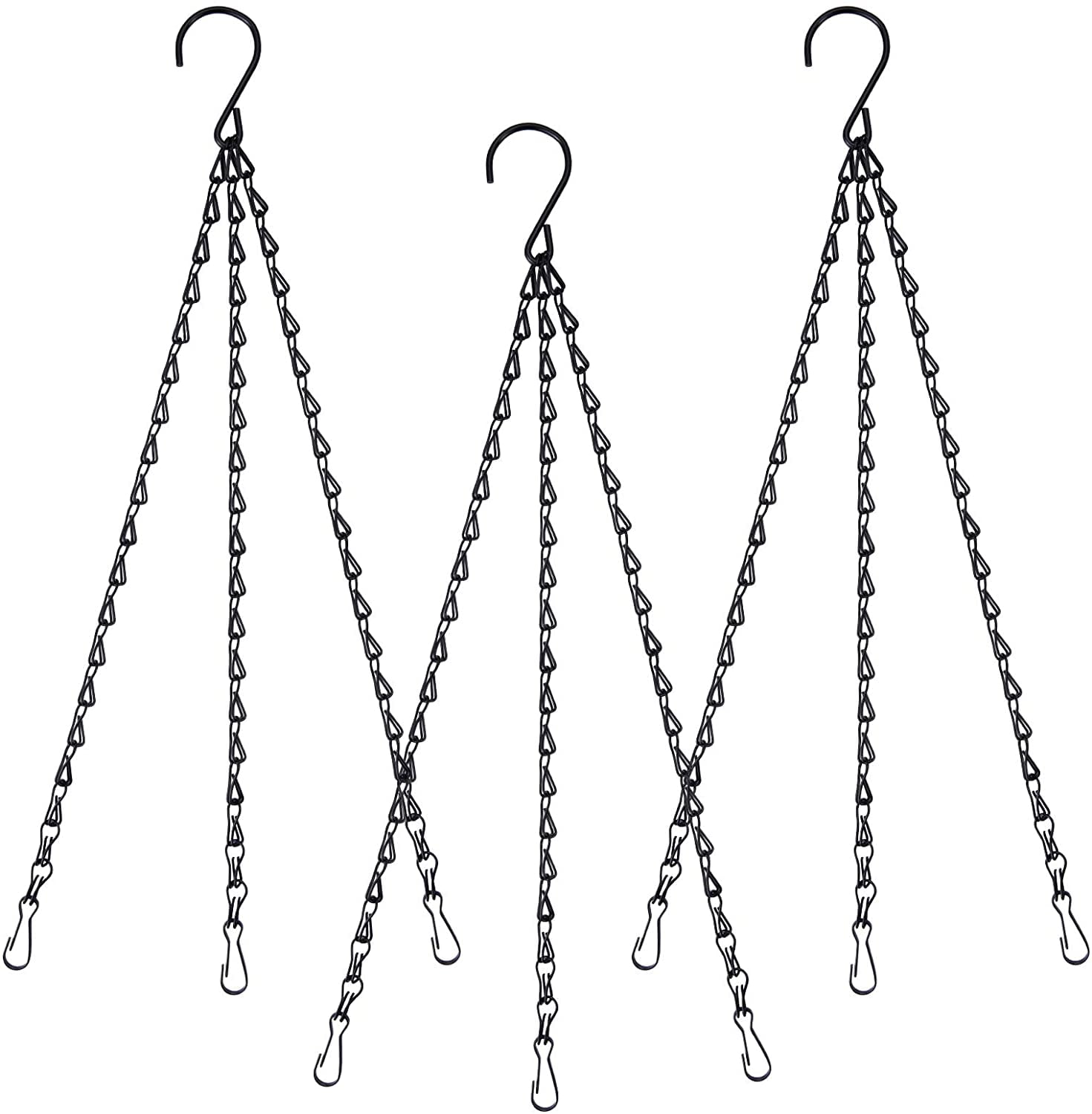 Cheers.US 3Pcs Hanging Basket Chains Hanging Flower Pot Chains, 3 Point