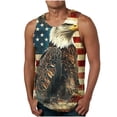 thumbnail image 2 of VBTAPA American Flag Tank Top Men 4th of July Shirts USA Print Patriotic Sleeveless Muscle Tee Tops Red L, 2 of 5