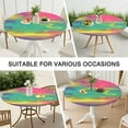thumbnail image 7 of Colorful Tie Dye Pattern Round Fitted Tablecloth with Elastic Edge,Dining Table Cover Waterproof,Outdoor Round Tablecloth for Camping,Dining,Indoor and Outdoor, 7 of 7