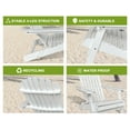 thumbnail image 6 of CL.HPAHKL Folding Adirondack Chair, Outdoor Wooden Patio Chairs Lawn Chairs, Fire Pit Lounge Chairs for Garden Backyard Porch Pool Deck Firepit, White, 6 of 7