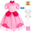 thumbnail image 1 of Trajes de princesa de carnaval de Halloween para niños, melocotón dulce, ropa rosa para niñas, cosplay infantil, actuación de cumpleaños, fiesta de carnaval zhangyuxiang unisex, 1 of 2